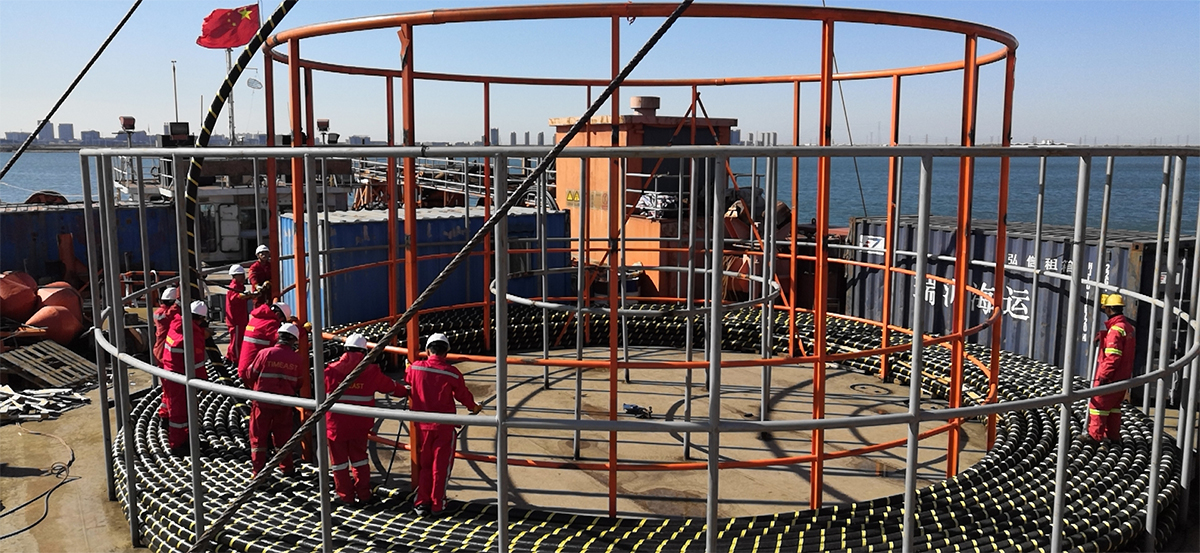 祝賀唐山樂（lè）亭菩提島（dǎo）海（hǎi）上風電場300兆（zhào）瓦（wǎ）示範工程35KV海（hǎi）底光電複合電纜敷埋設項目順利開工