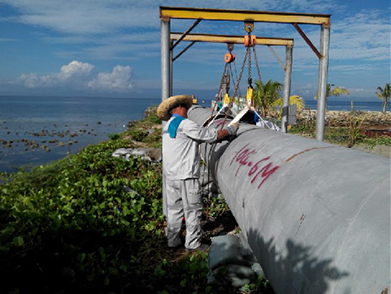 菲律賓海上取排水管線項目(mù)(2017-2018年--江蘇電建) 菲律賓海上(shàng)取排水管線項目(2017-2018年--江蘇電建)