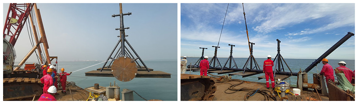 曹妃（fēi）甸工業區入海排汙口工程項目正在（zài）進（jìn）行中