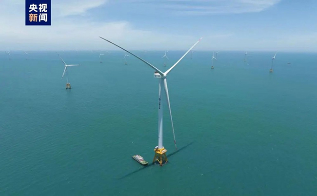 全球首台16兆瓦（wǎ）超大（dà）容（róng）量海上風電機組並網發（fā）電