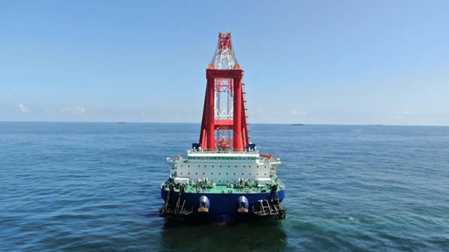 中交三航（háng）投建！5000噸海上風電船（chuán）試（shì）航成功