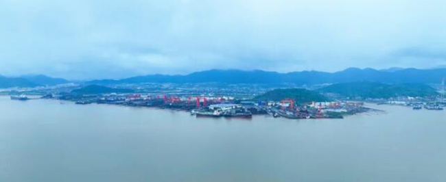 中船科技象山大型（xíng）海上風電裝備產業園配套碼頭建成