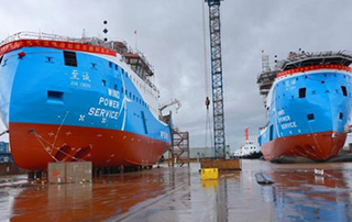 亞洲首製風電運維母船下水（shuǐ），中國海上風電邁向深海的關鍵一步