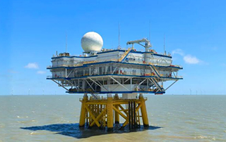 我國首個搭載氣象雷（léi）達的海（hǎi）上升（shēng）壓站安裝完成