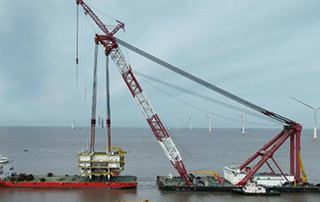 國信大豐海上風電項目升壓站吊（diào）裝任務（wù）圓（yuán）滿完成（chéng）