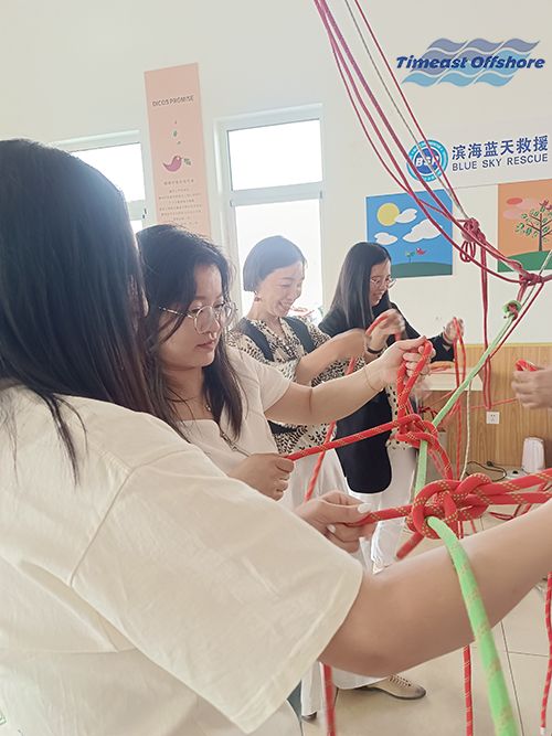 天（tiān）易（yì）海工攜（xié）手濱海藍天救援隊開展CPR心肺複蘇和（hé）基礎繩結實地培訓活動（dòng）